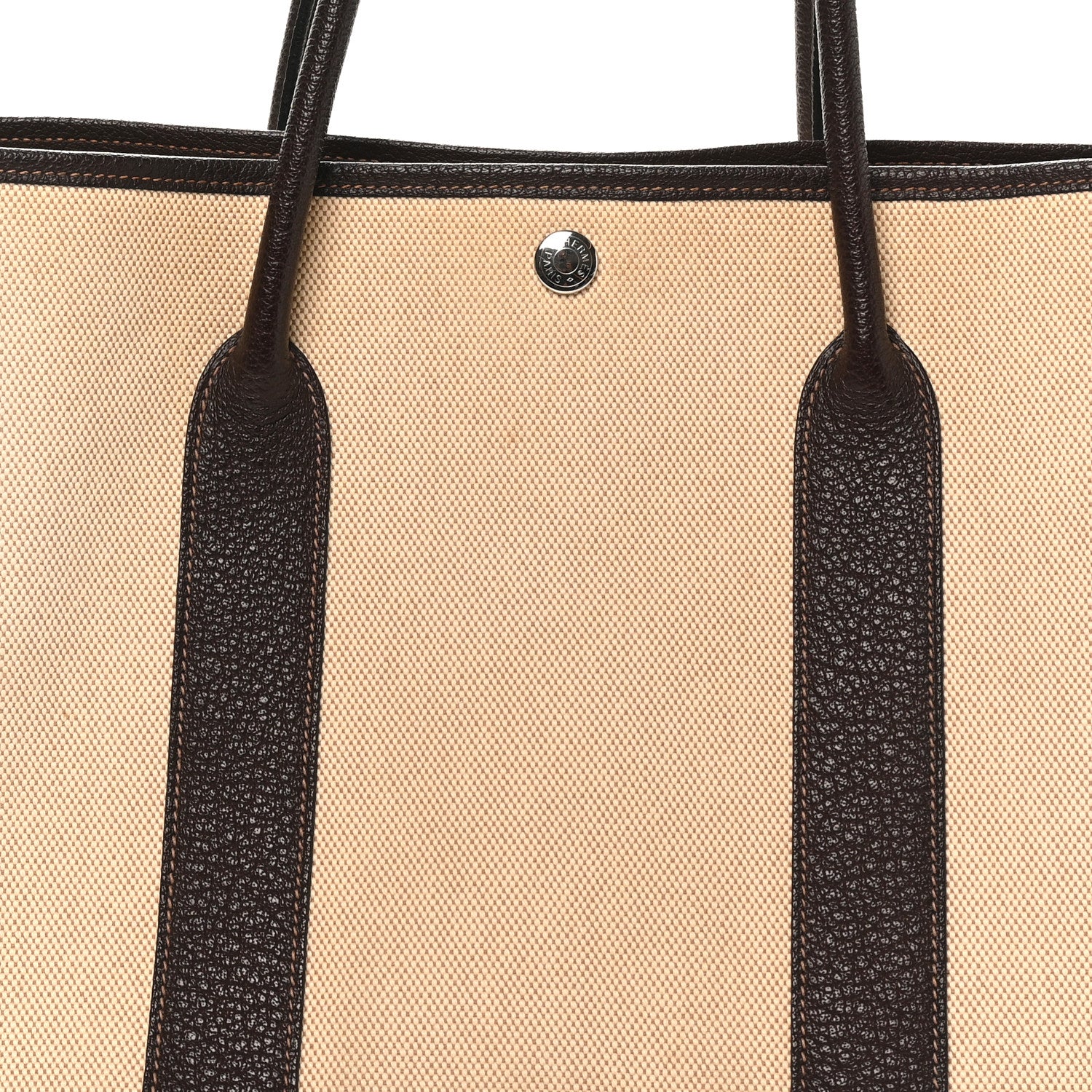Hermes Toile Buffle Gala Garden Party Tote 36 MM Marron Fonce 8 of 11