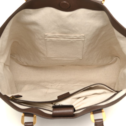 Gucci GG Supreme Monogram Web Neo Vintage Tote Beige New Acero Crop 5 of 15