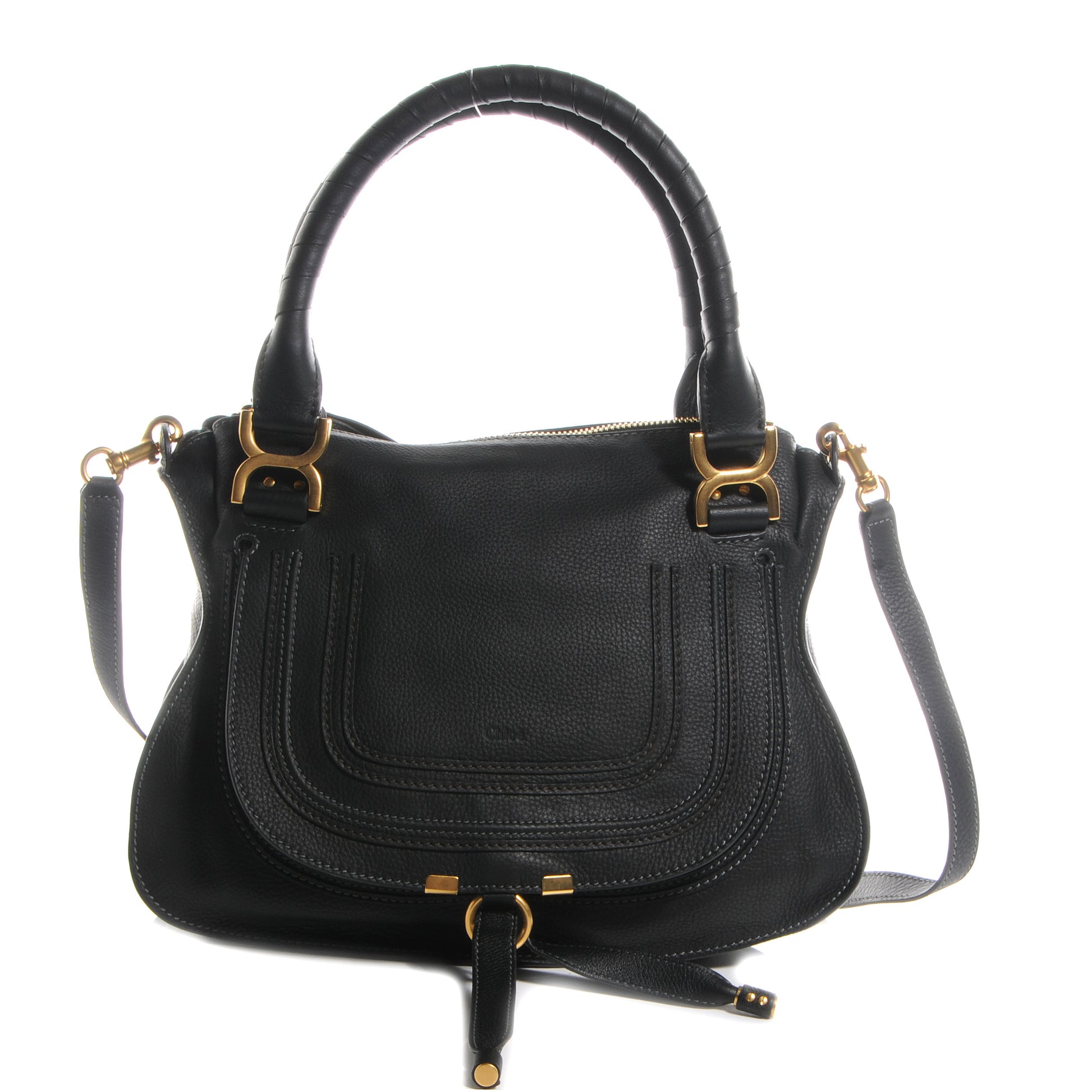 Chloe Calfskin Medium Marcie Satchel Black 1 of 9