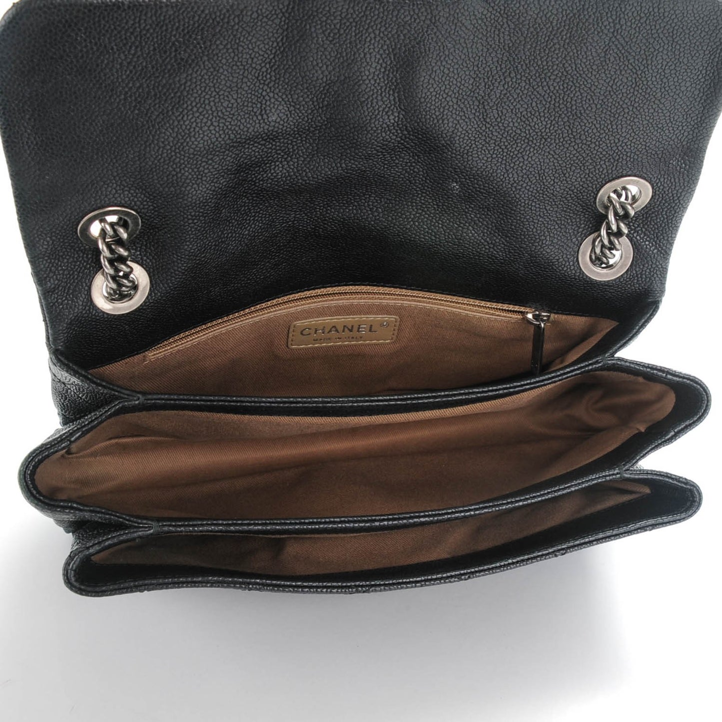 Caviar Quilted Medium Simply CC Flap Black