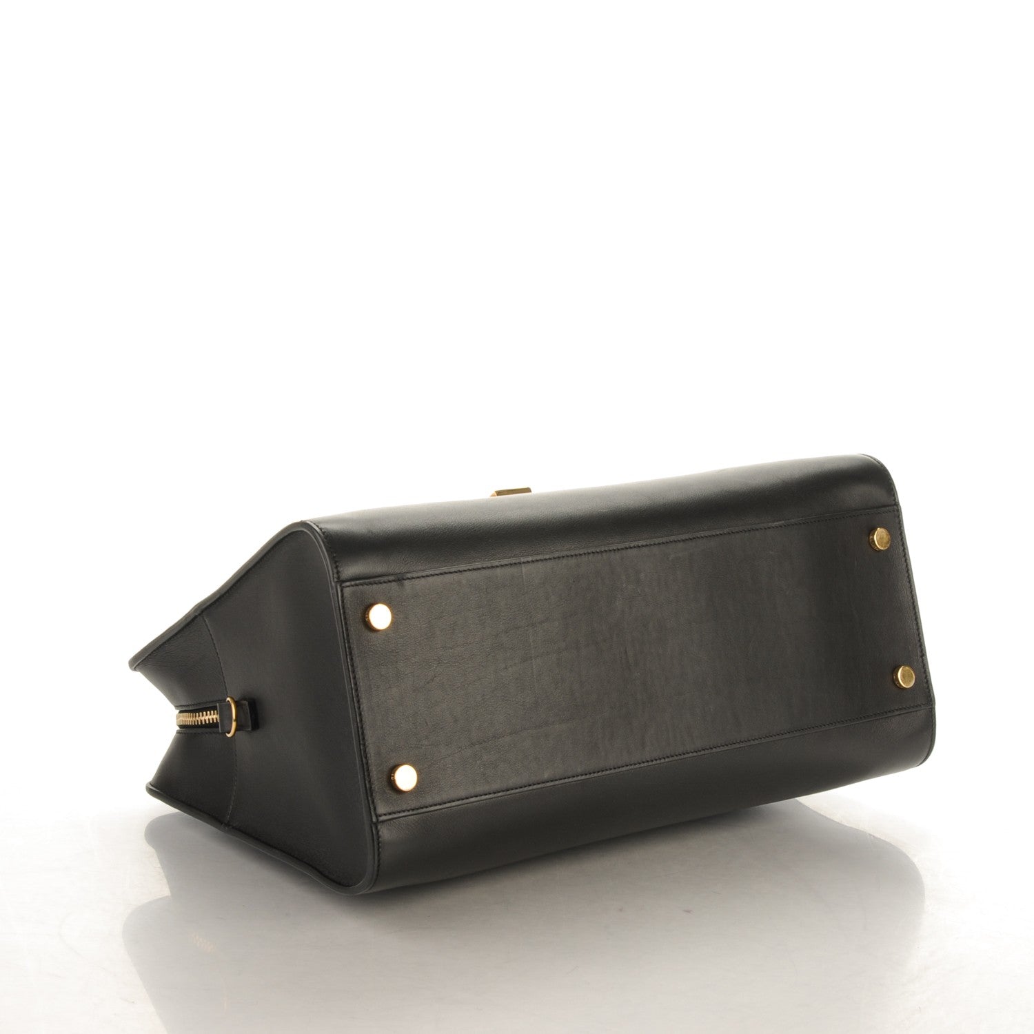 Saint Laurent Smooth Calfskin Medium Monogram Cabas Black 4 of 7