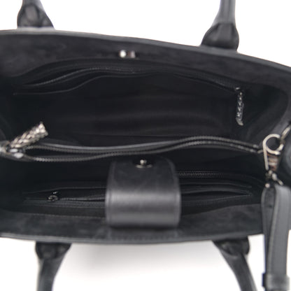 Chanel Grained Calfskin Suede Small Neo Executive Shopper Tote Black 6 of 15
