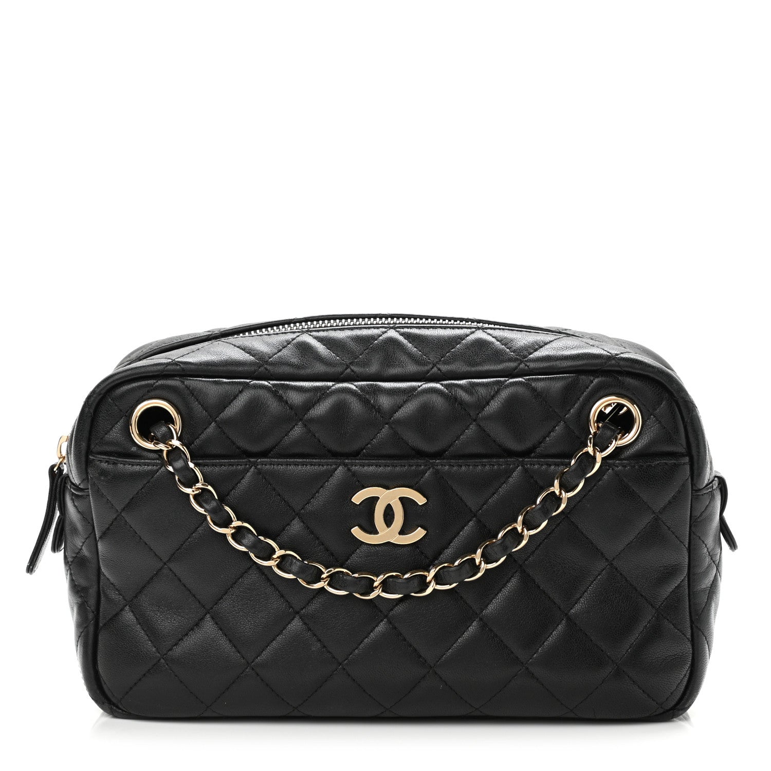 Chanel Lambskin Quilted Camera Bag Black 1 of 12