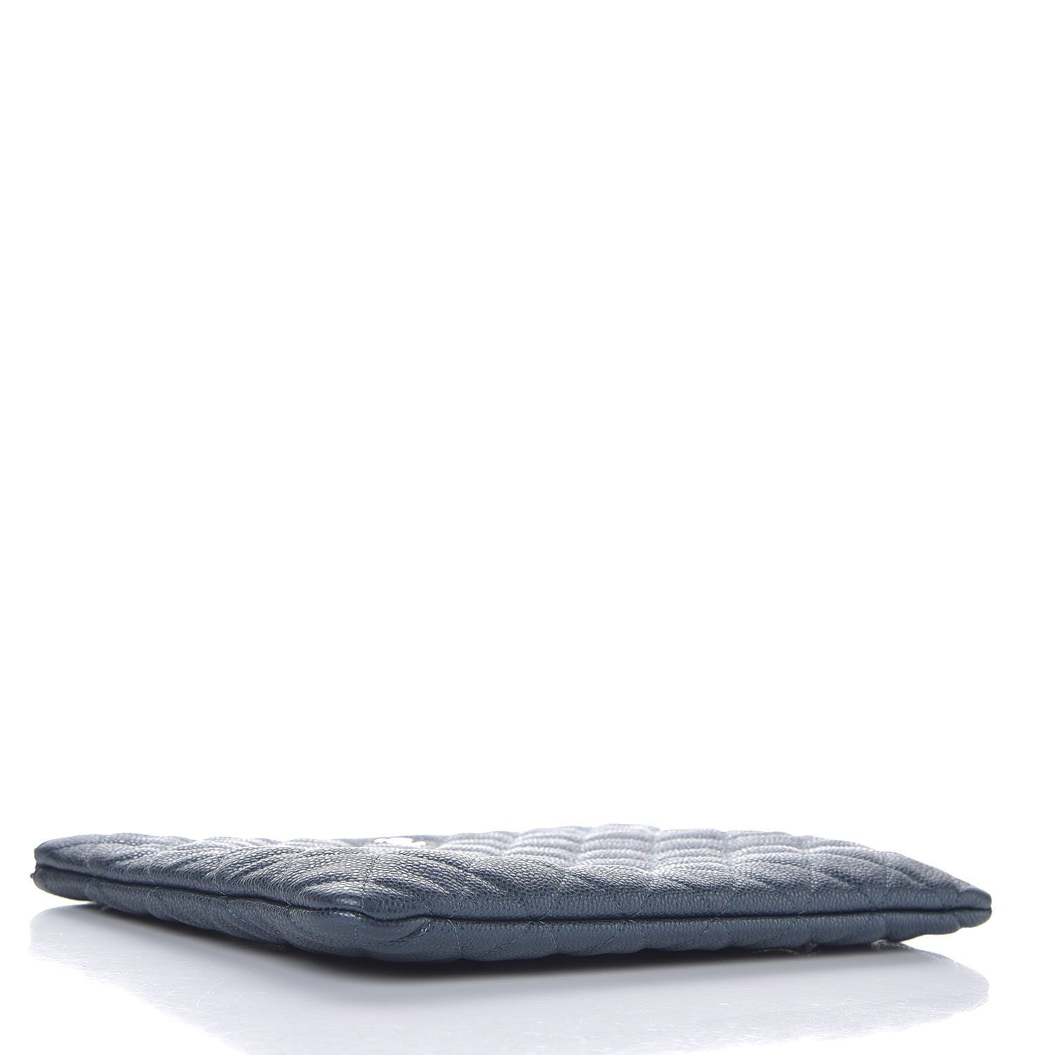 Chanel Iridescent Caviar Quilted Medium Cosmetic Case Dark Blue 4 of 8