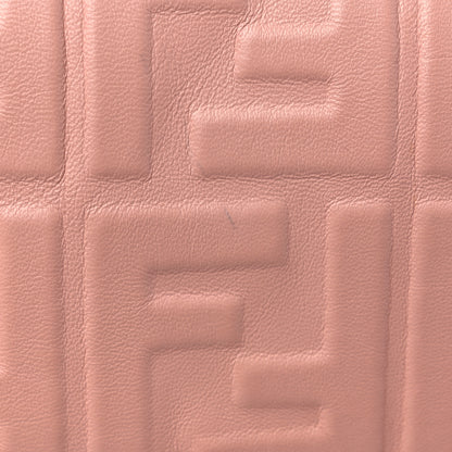Fendi Nappa FF 1974 Embossed Baguette Rosa Bourbon 10 of 13
