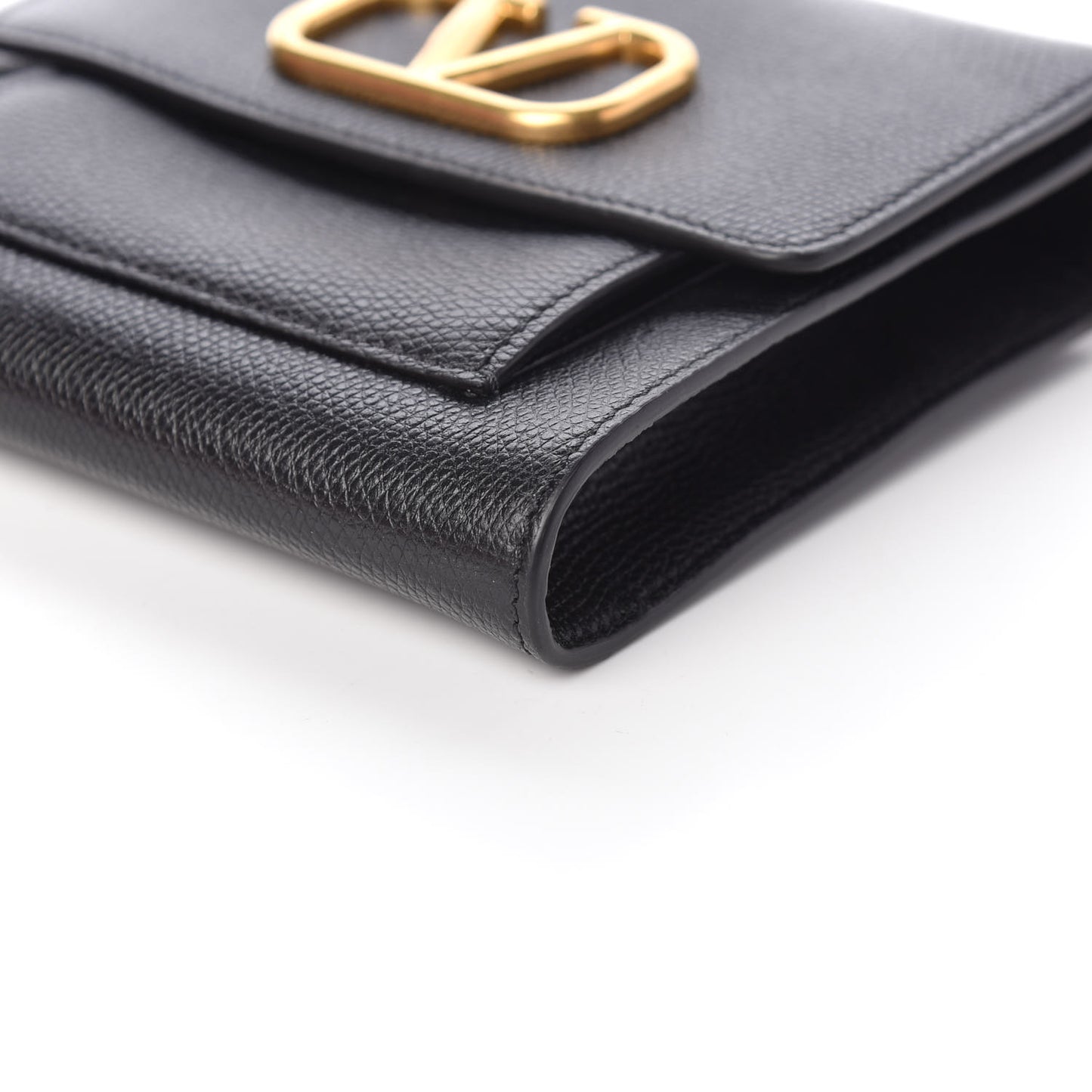 Calfskin VLogo Crossbody Bag Black