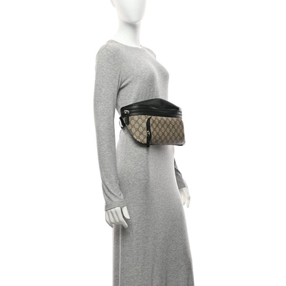 Gucci GG Supreme Monogram Belt Bag Black 2 of 11