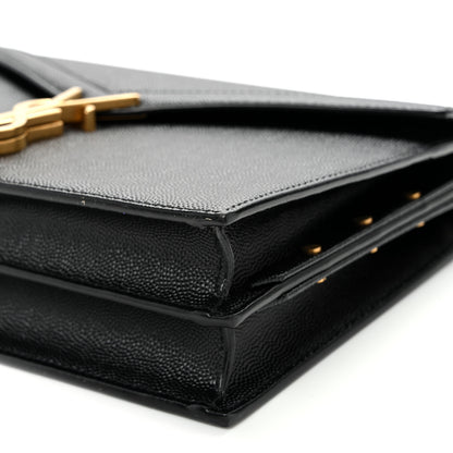 Saint Laurent Grain De Poudre Monogram Cassandra Clasp Bag Black Rouge Legion 10 of 11