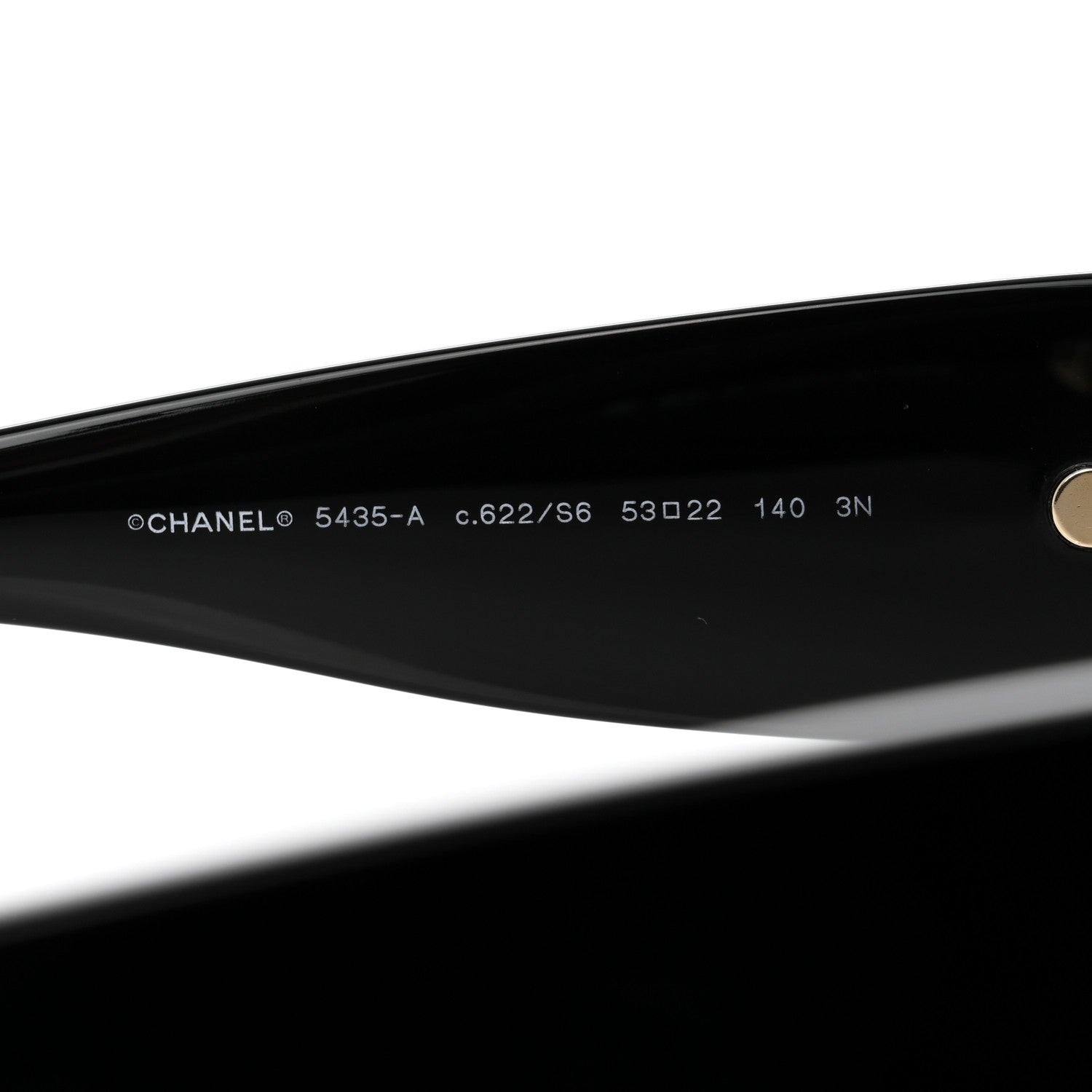 Chanel Acetate Rectangle Sunglasses 5435 Black 5 of 8