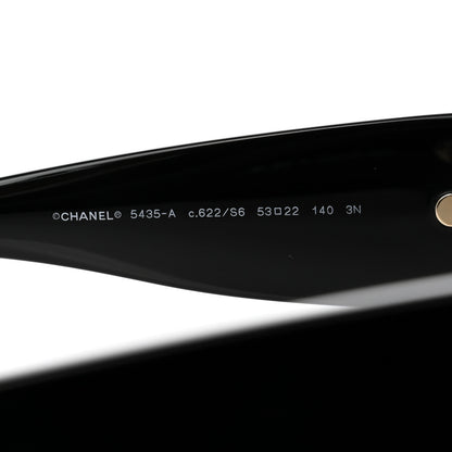 Chanel Acetate Rectangle Sunglasses 5435 Black 5 of 8