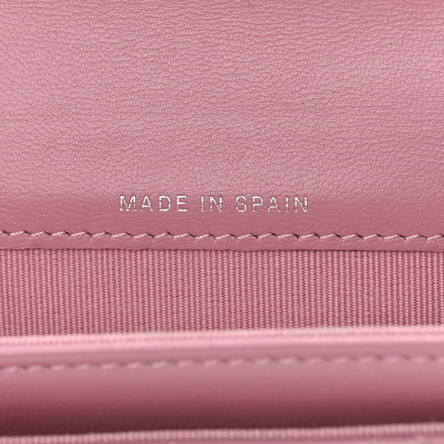 Lambskin Quilted Flap Crystal Star Card Holder Wallet Pink