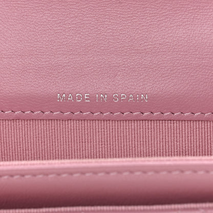 Chanel Lambskin Quilted Flap Crystal Star Card Holder Wallet Pink 12 of 18