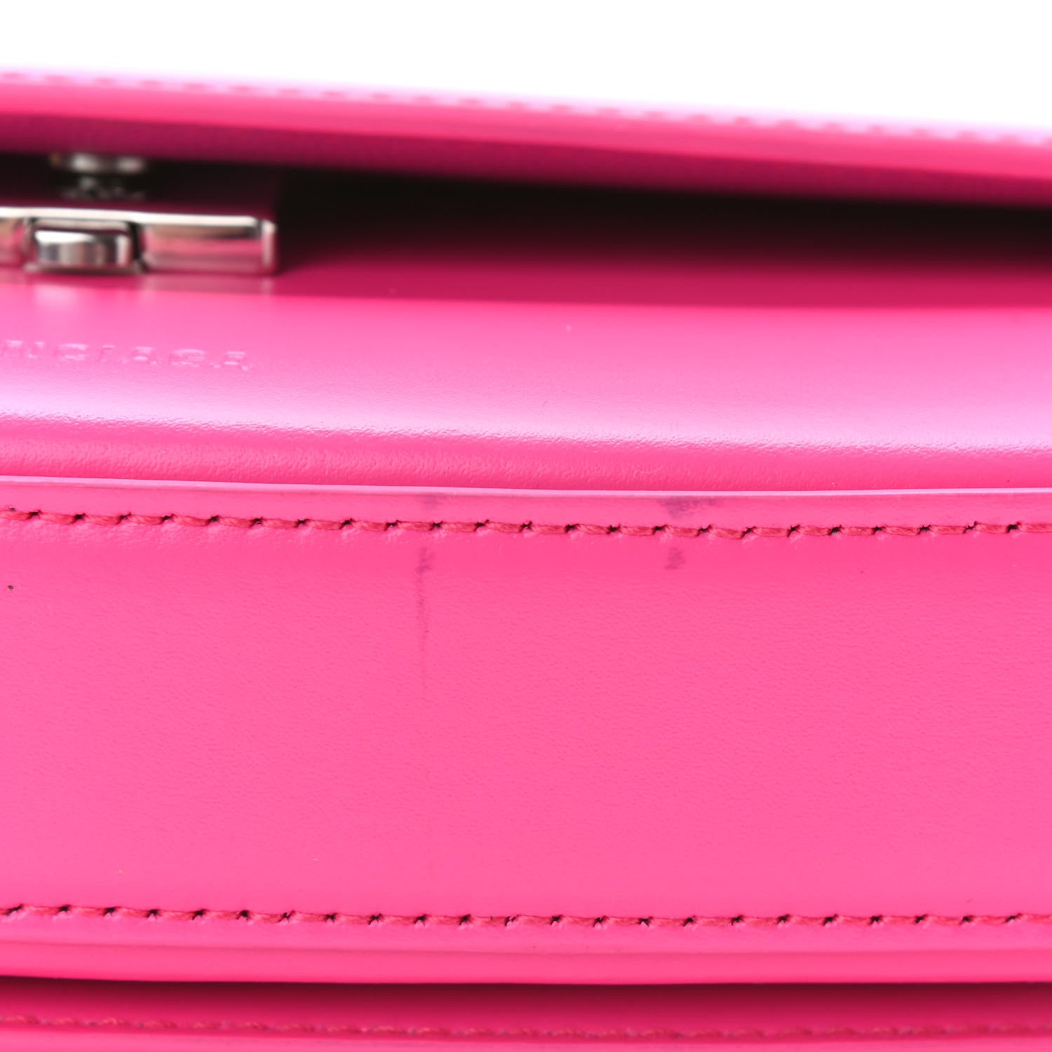 Balenciaga Shiny Box Calfskin Ghost Sling Bag Fuchsia 7 of 9