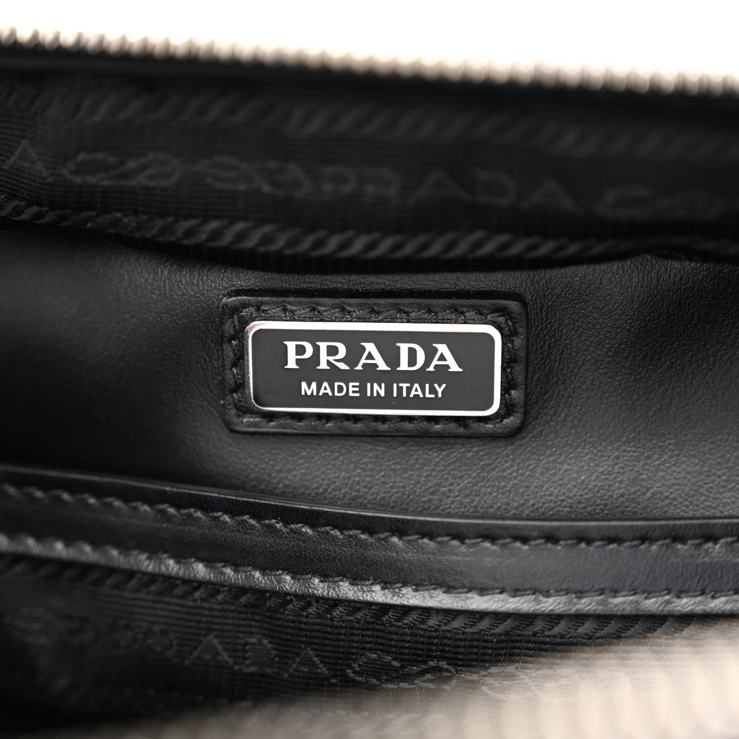 Prada Spazzolato Medium Brique Crossbody Bag Black 7 of 14