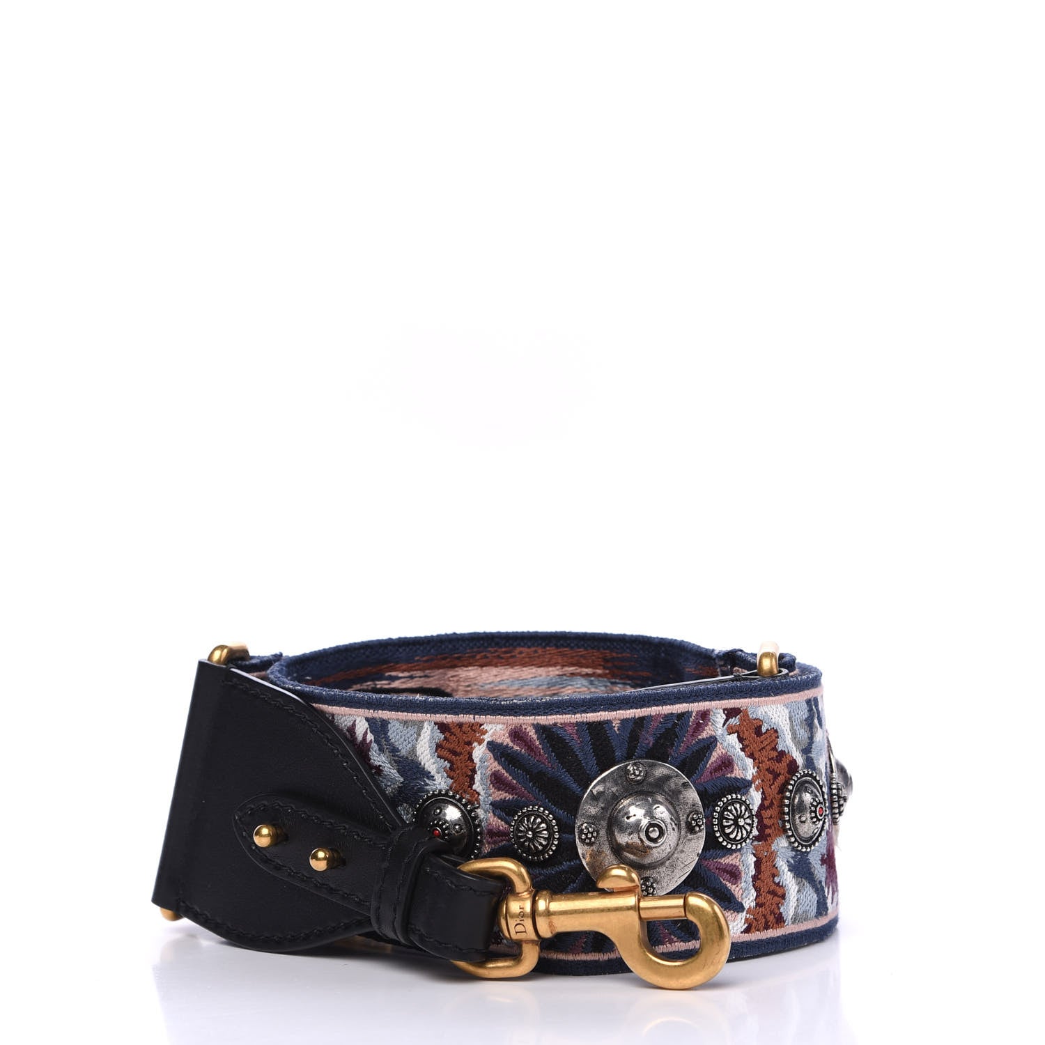 Christian Dior Canvas Embroidered Studded KaleiDiorscopic Shoulder Strap Multicolor 2 of 6