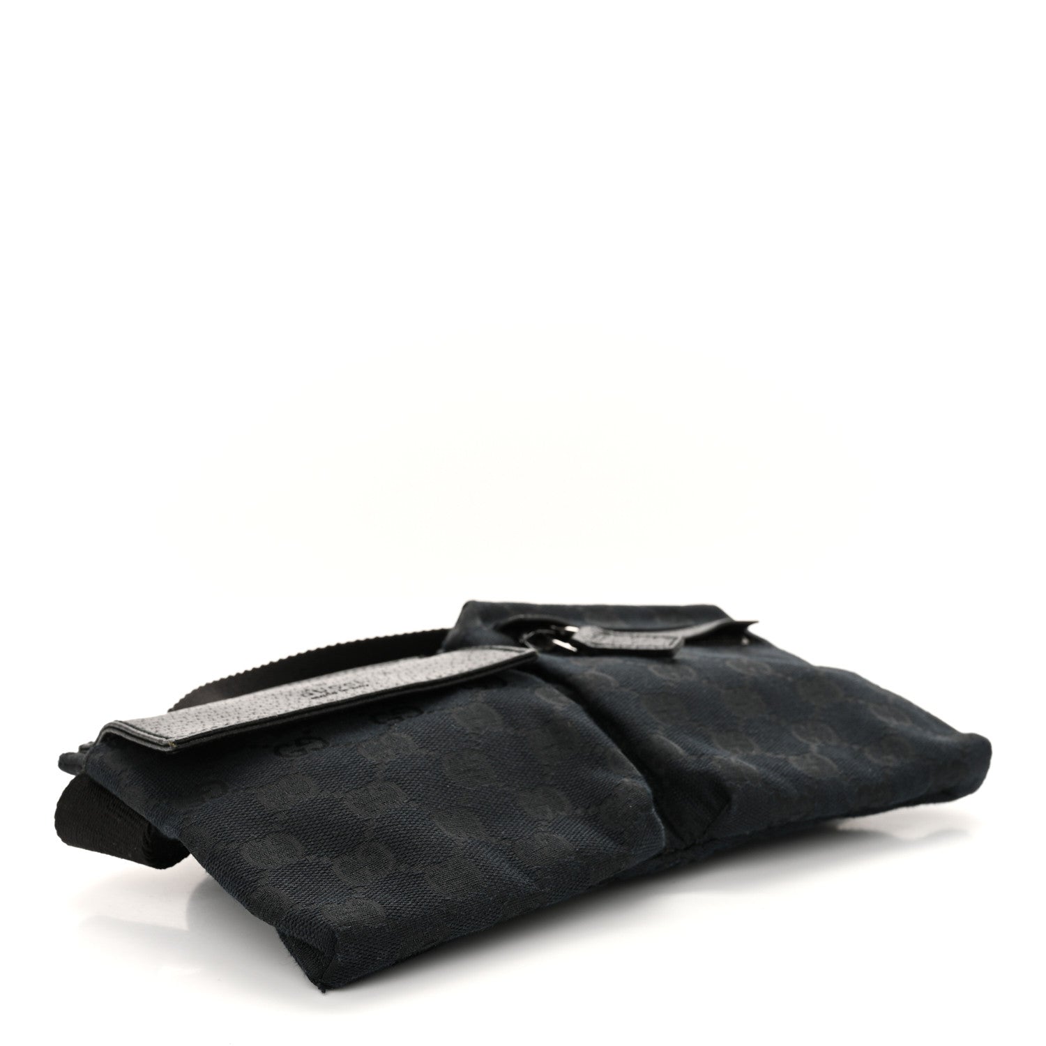 Gucci GG Monogram Double Pocket Belt Bag Black 4 of 11