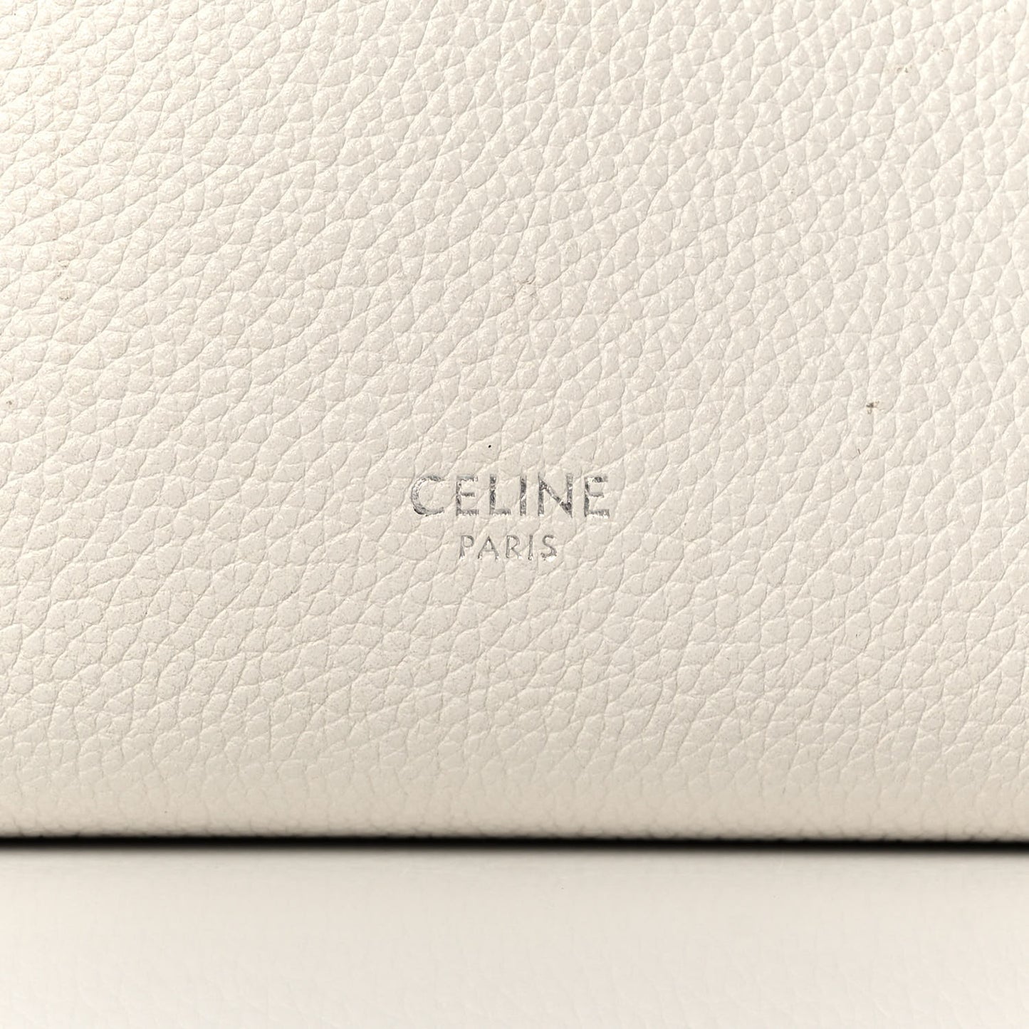 Soft Grained Calfskin Small Sangle Bucket Bag White