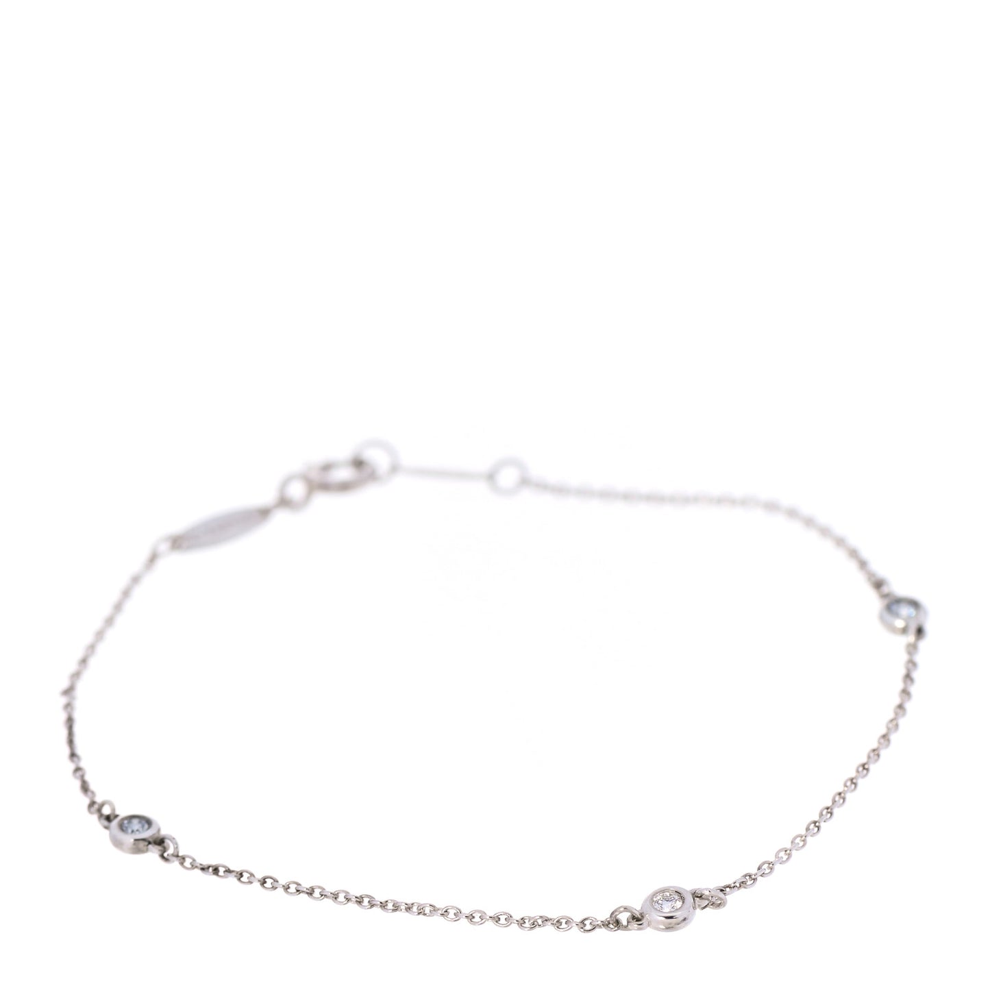 Sterling Silver Diamond .09ct Elsa Peretti Diamonds By The Yard Bracelet