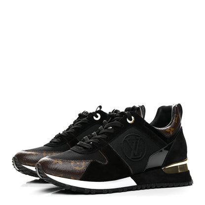 Louis Vuitton Suede Monogram Run Away Sneakers 39 Black 4 of 10