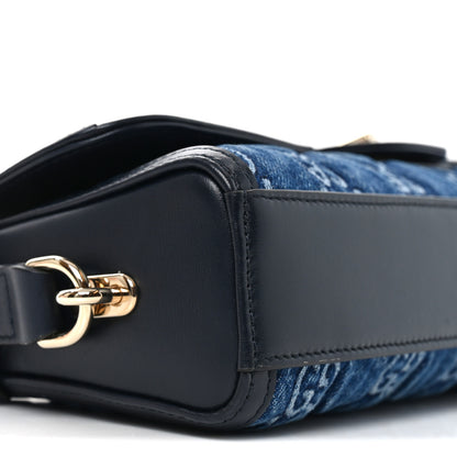 Gucci GG Monogram Denim Small Luce Shoulder Bag Blue 9 of 10