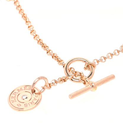 Hermes 18K Rose Gold Diamond Gambade Bracelet ST 3 of 4