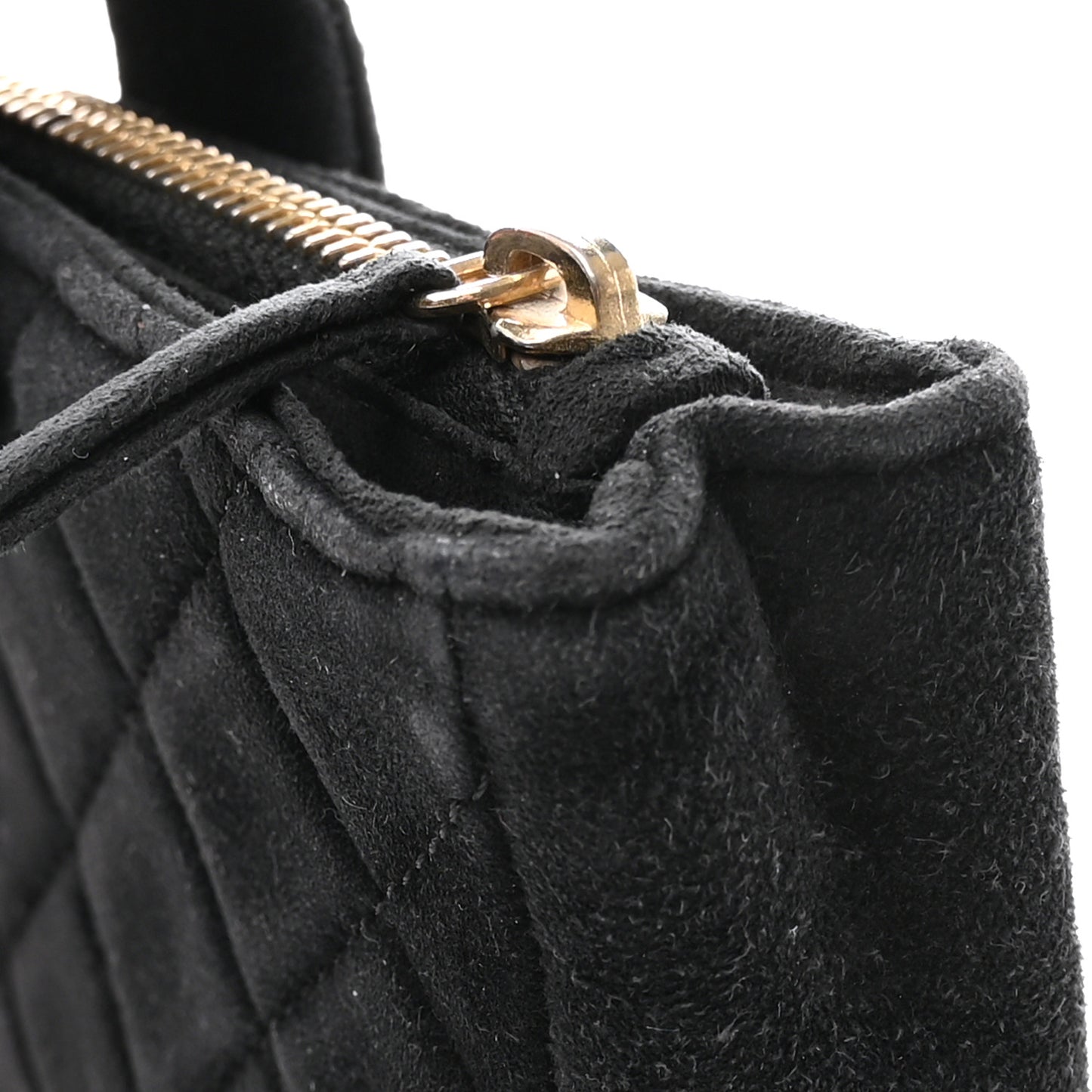 Suede Quilted Mini Phone Holder Clutch Black