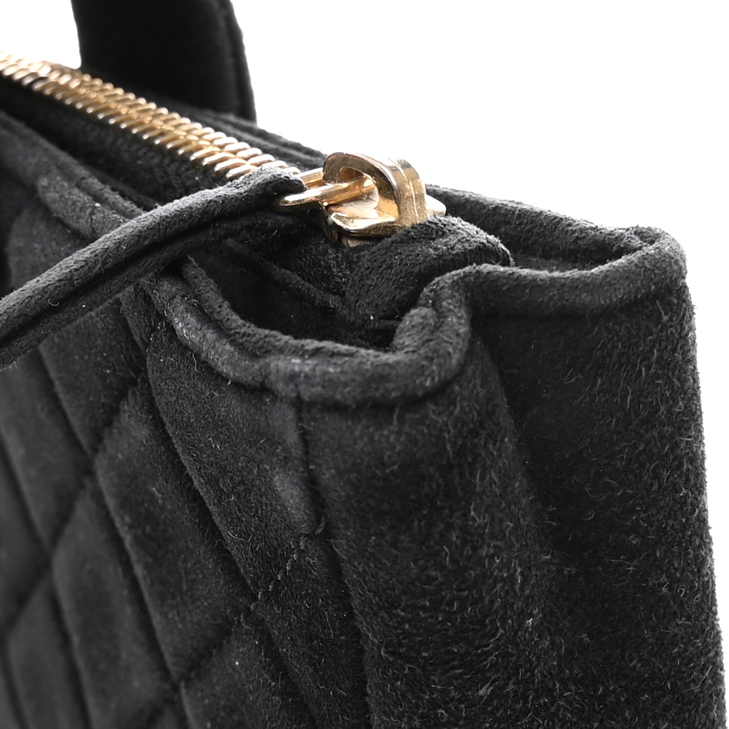 Chanel Suede Quilted Mini Phone Holder Clutch Black 14 of 15