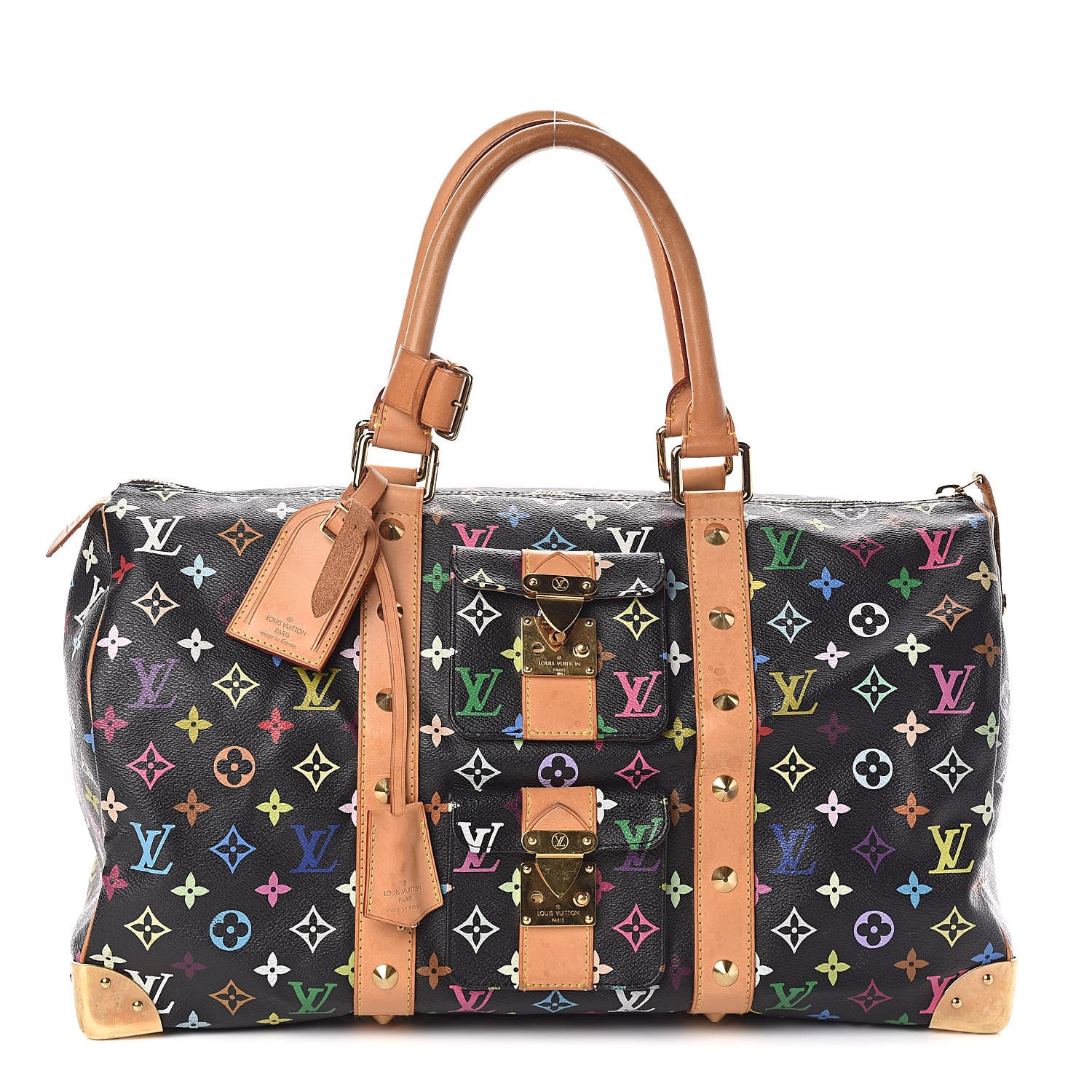 Louis Vuitton Monogram Multicolor Keepall 45 Black 1 of 11