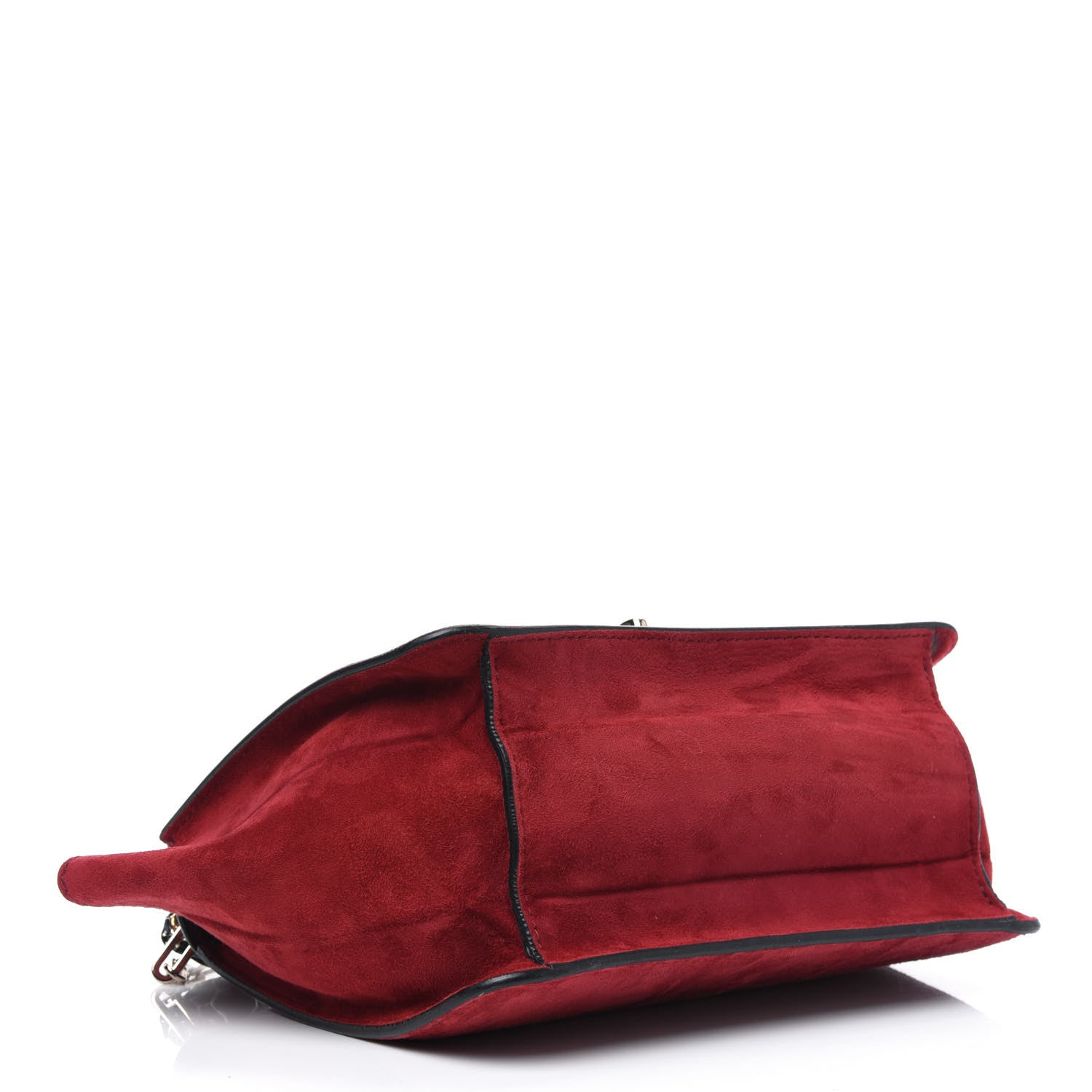 Valentino Garavani Suede Panther Shoulder Bag Red 4 of 17