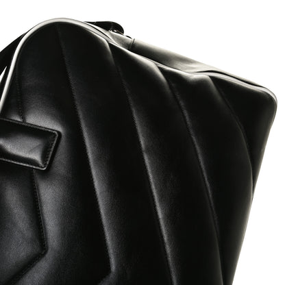 Saint Laurent Calfskin Miles Logo Bowler Duffel Bag Black 12 of 18