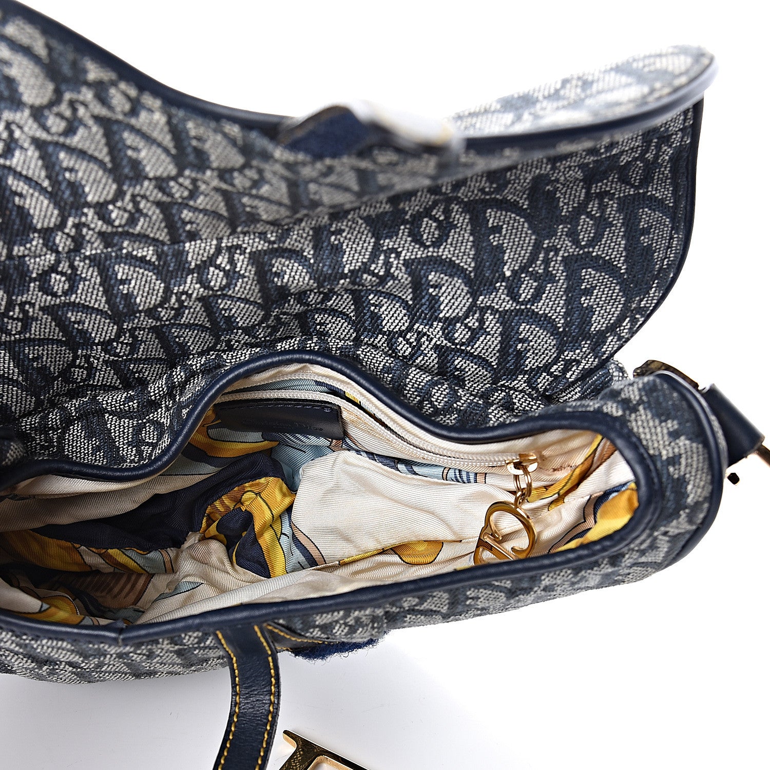 Christian Dior Monogram Saddle Bag Blue 5 of 14