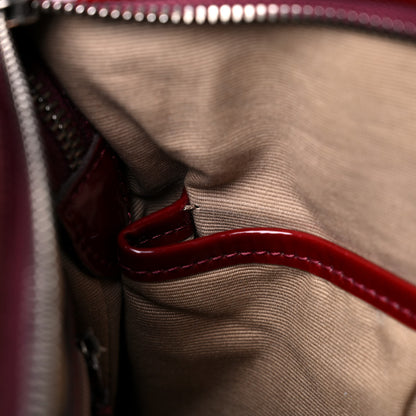 Burberry Patent Nova Check Dryden Crossbody Bag Dark Red 12 of 17