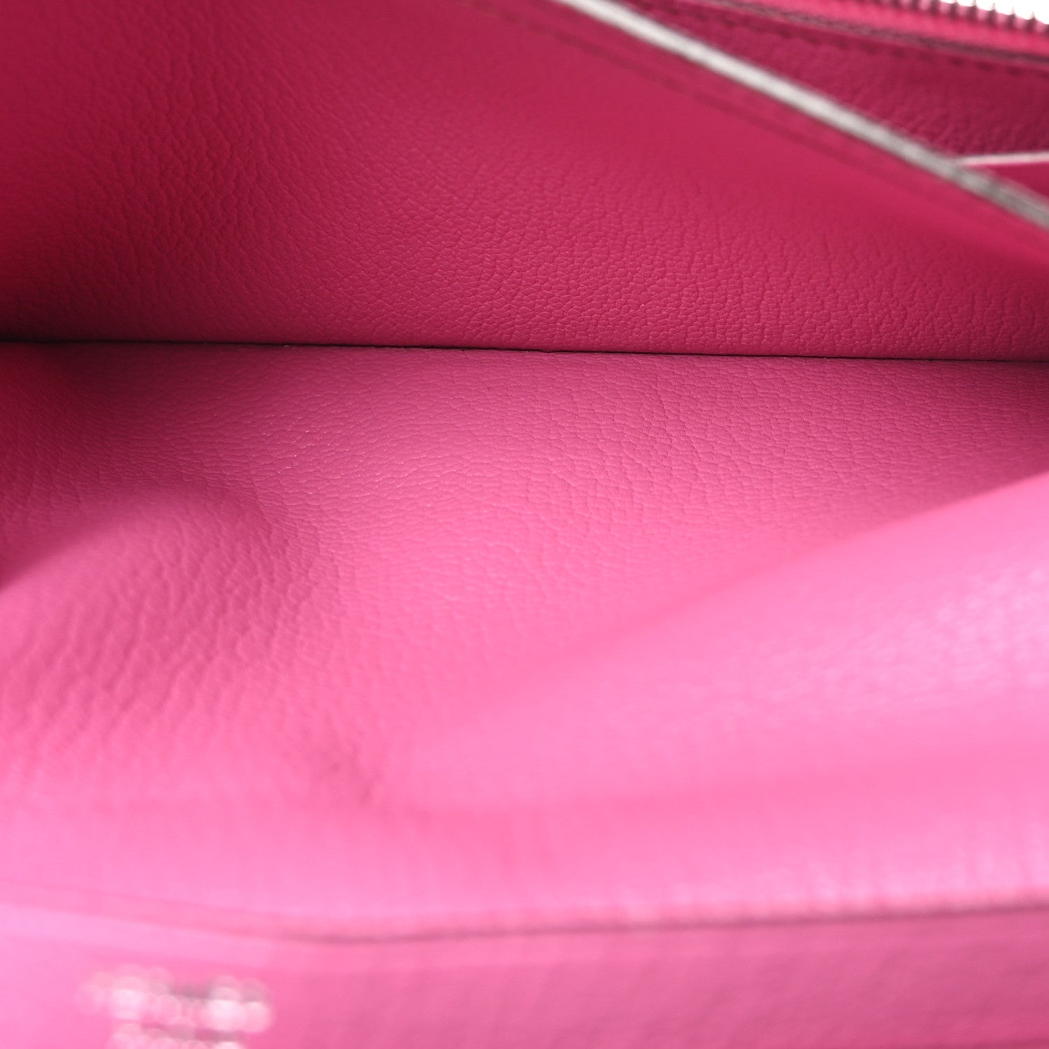 Hermes Ostrich Bearn Wallet Fuchsia 9 of 12