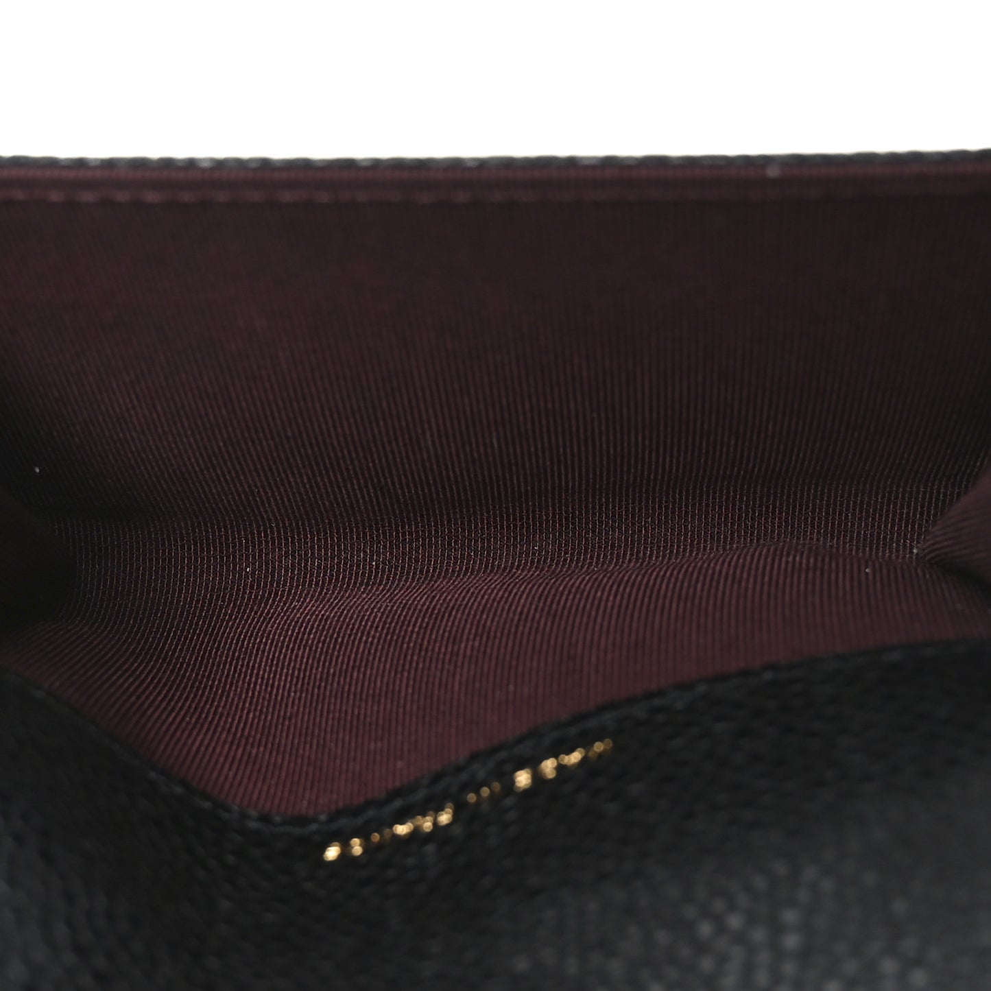 Caviar Quilted Flap Card Holder Wallet Black