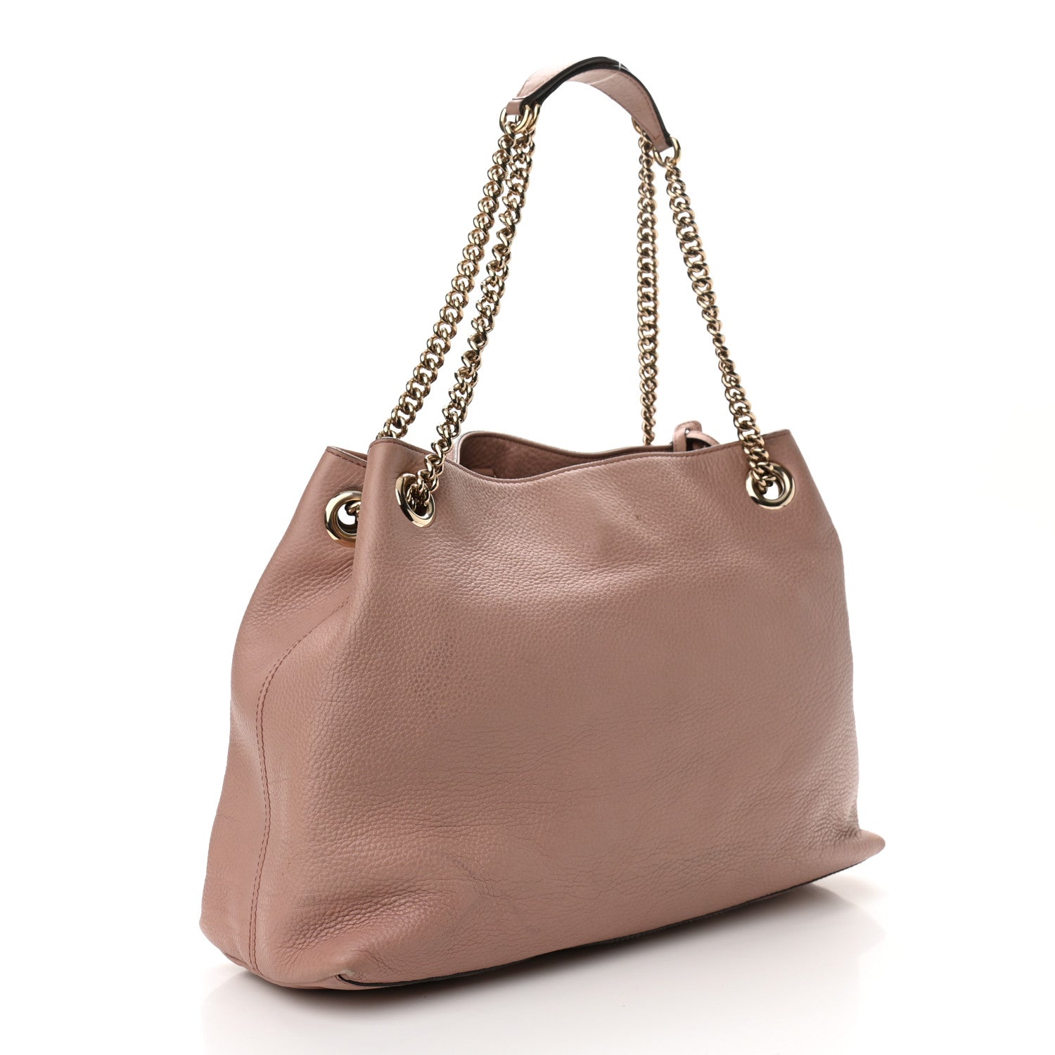 Gucci Pebbled Calfskin Medium Soho Chain Shoulder Bag Dark Cipria 2 of 12