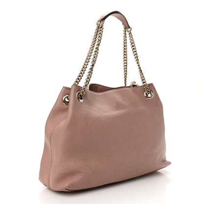 Gucci Pebbled Calfskin Medium Soho Chain Shoulder Bag Dark Cipria 2 of 12