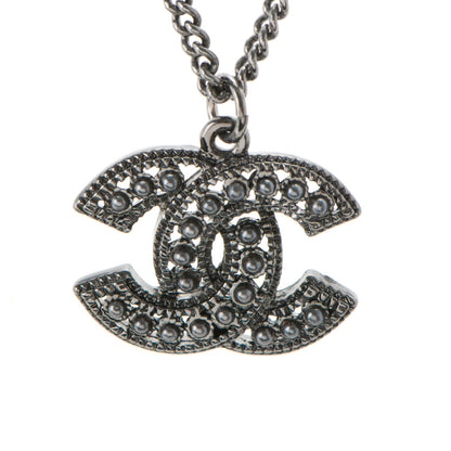 Chanel Ruthenium CC Pendant Necklace 3 of 6