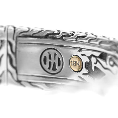 John Hardy Sterling Silver 18K Yellow Gold Naga Dragon Kick Cuff Bracelet 5 of 6