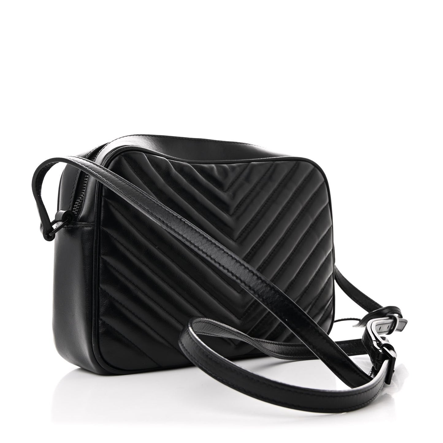 Calfskin Matelasse Monogram Monochrome Lou Camera Bag Black