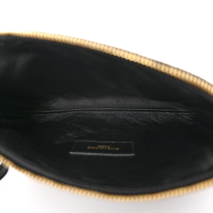 Saint Laurent Lambskin Quilted Gaby Zipped Pouch Black 5 of 10