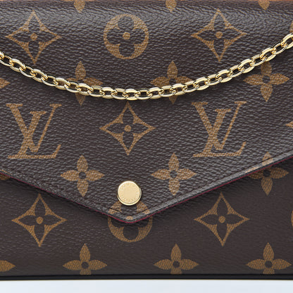 Louis Vuitton Monogram Pochette Felicie Chain Wallet Fuchsia 10 of 11