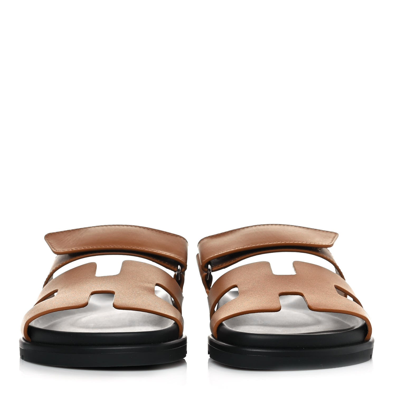 Hermes Calfskin Womens Chypre Sandals 36 Gold 2 of 10