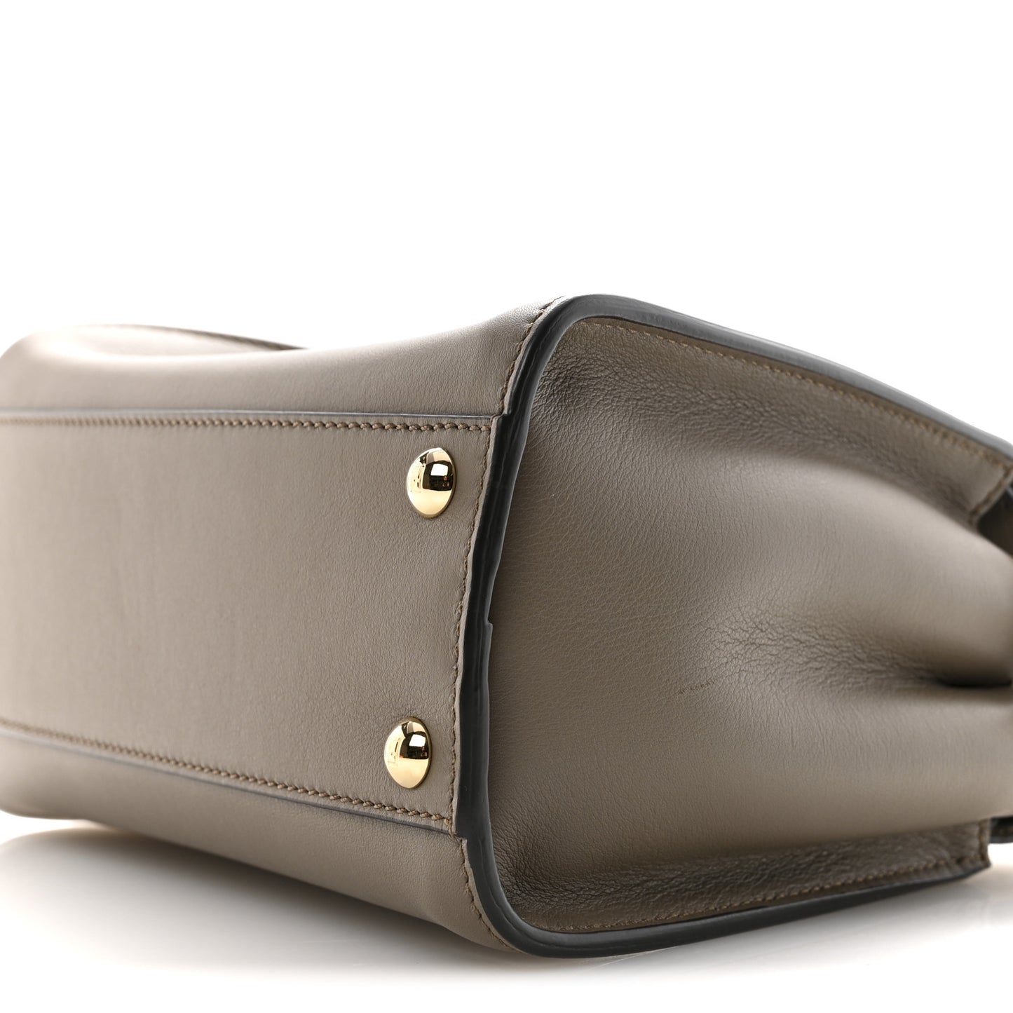 Vitello Seta Canvas FF Embroidered Mini Peekaboo Iconic Satchel Tartufo