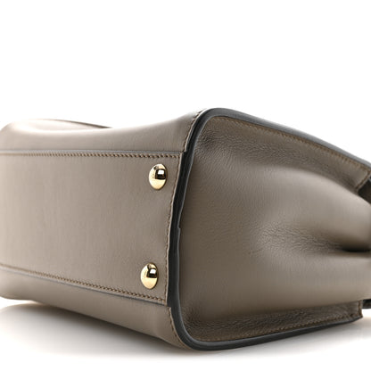 Fendi Vitello Seta Canvas FF Embroidered Mini Peekaboo Iconic Satchel Tartufo 10 of 11