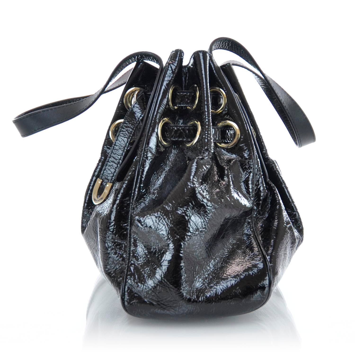Jimmy Choo Crushed Patent Leather Ramona Tote Black 4 of 8