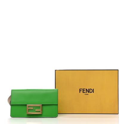 Fendi Vitello King Mini Flat Baguette Tomatillo 12 of 12