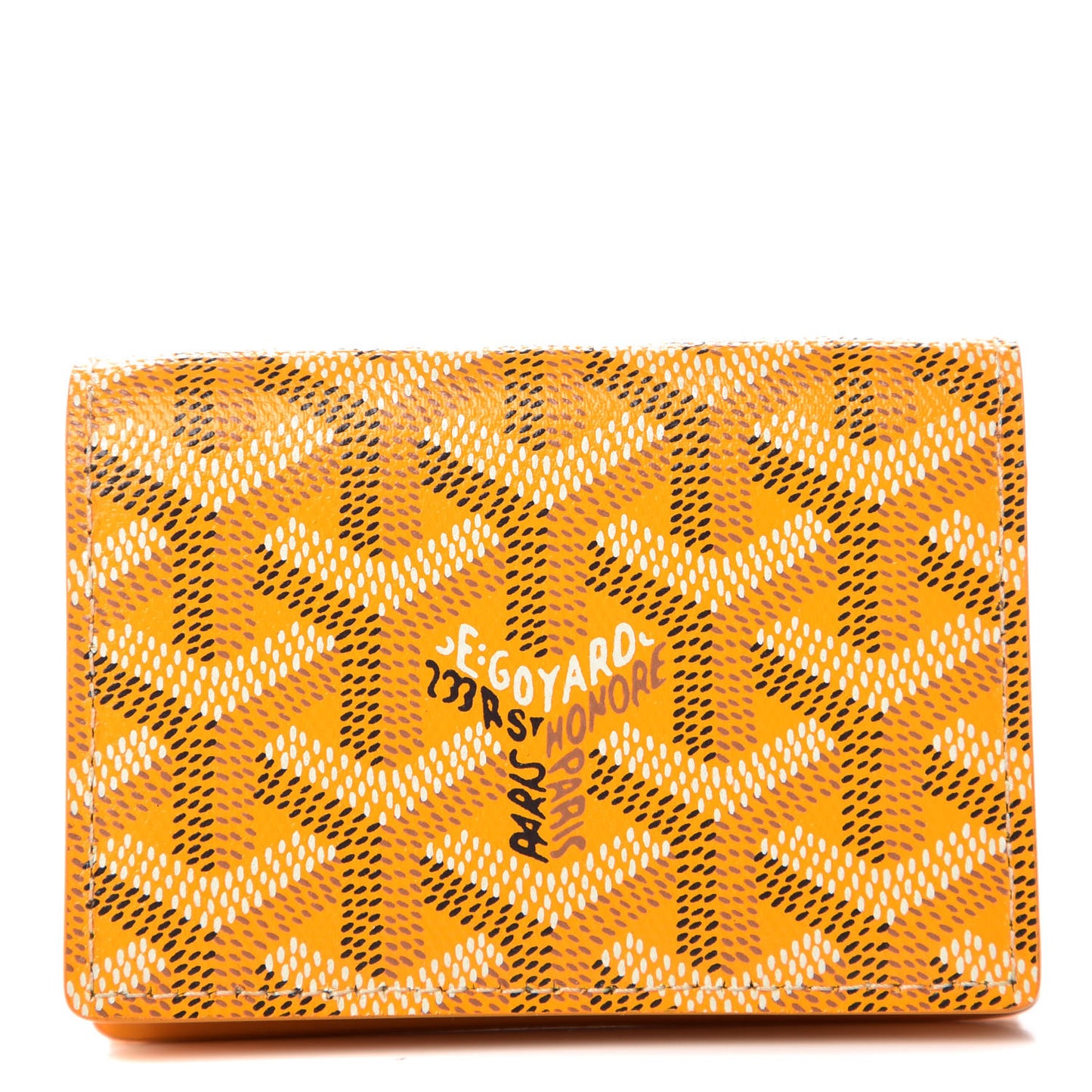 Goyardine Business Card Holder Yellow
