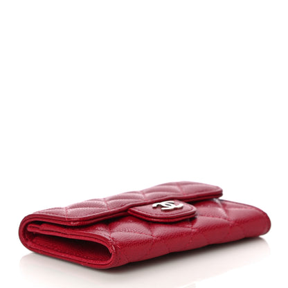 Chanel Caviar Quilted Flap Card Holder Dark Pink 4 of 10