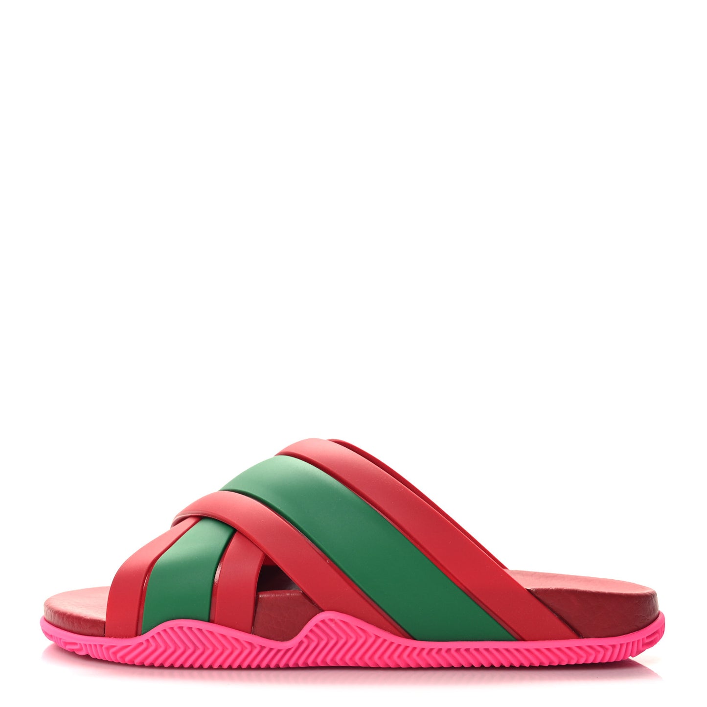 Rubber Web Womens Criss Cross Slide Sandals 38 Coral New Shamarock