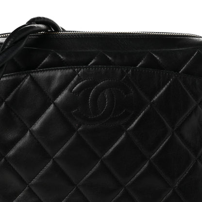 Chanel Lambskin Quilted Messenger Bag Black 9 of 11